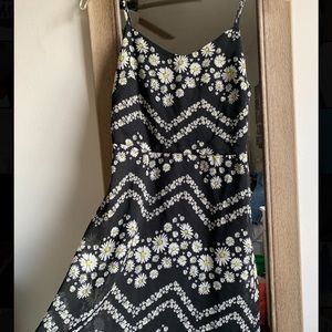 Floral Black Dress